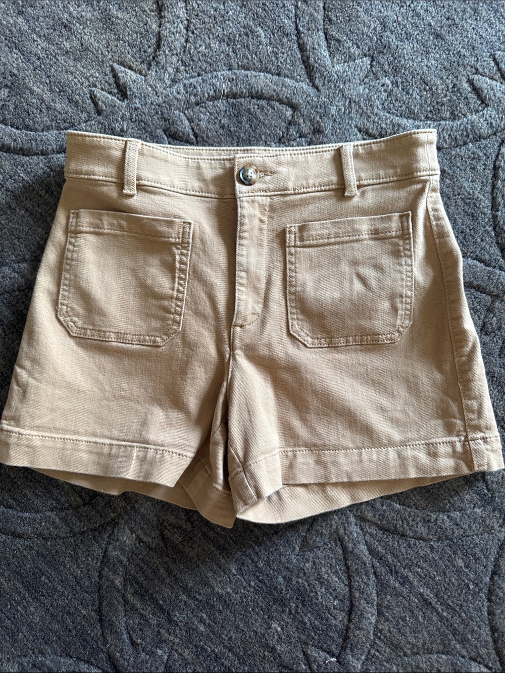 LOFT Tan Cotton Jean Shorts